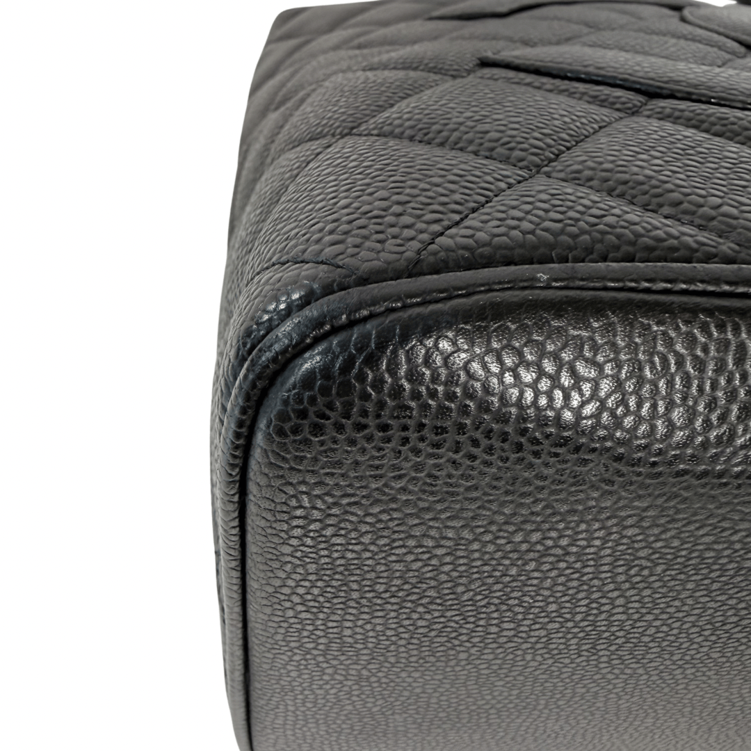 Chanel Quilted Caviar Medallion Shopper Tote
