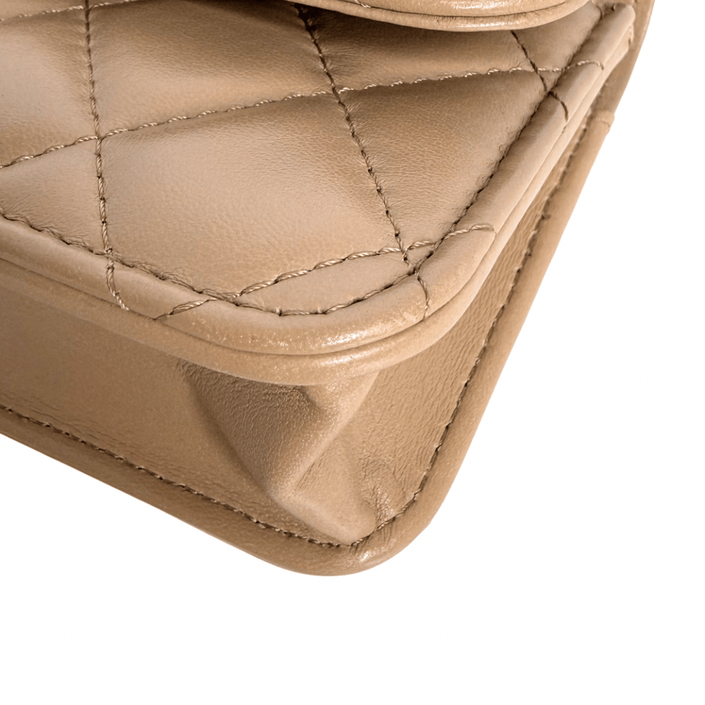 Chanel Quilted Flap Crush Phone Holder with Chain