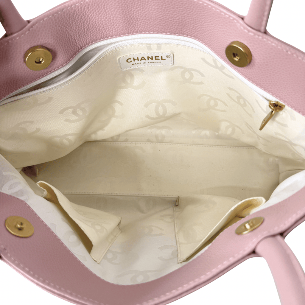 Chanel Vintage Caviar CC Shopper Tote