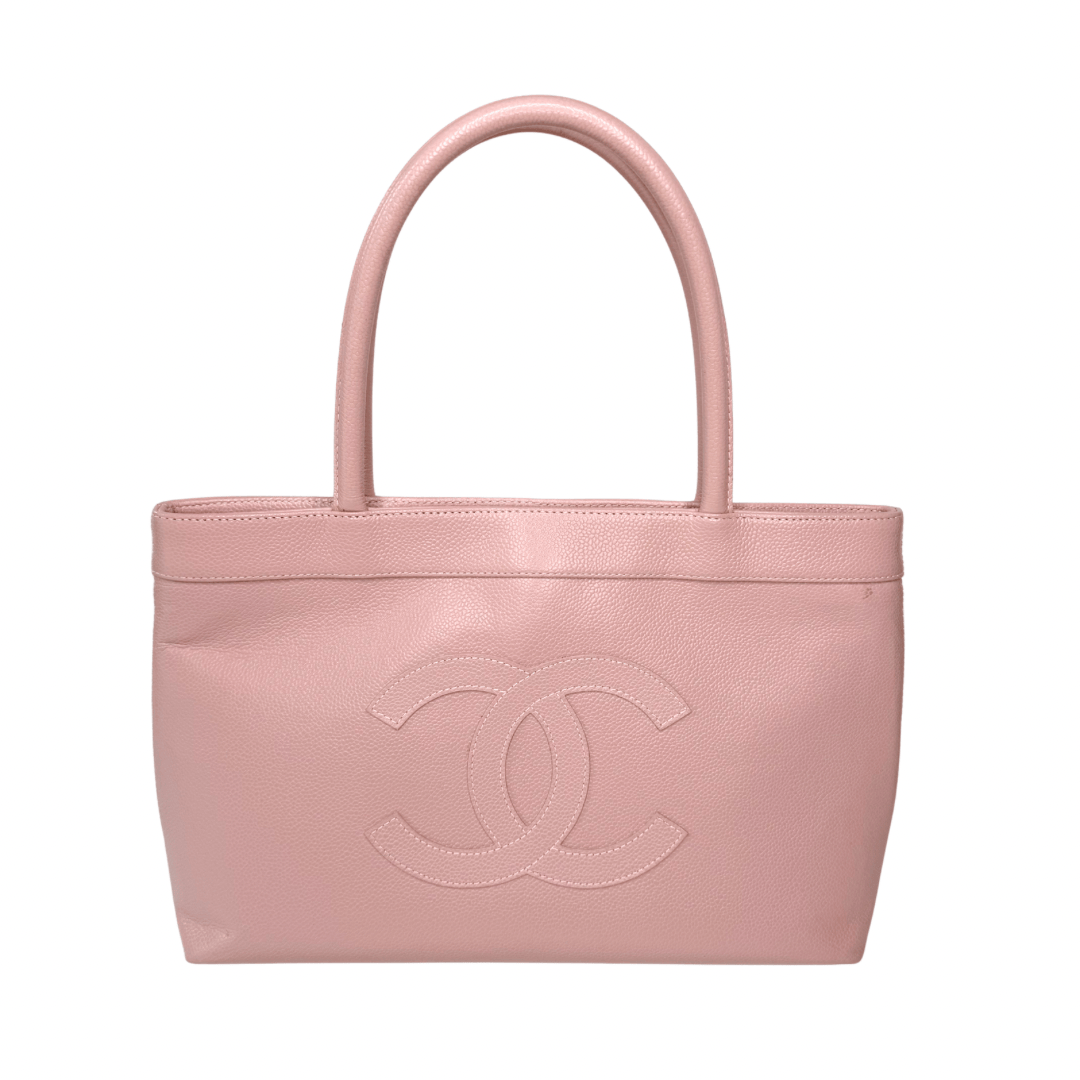 Chanel Vintage Caviar CC Shopper Tote