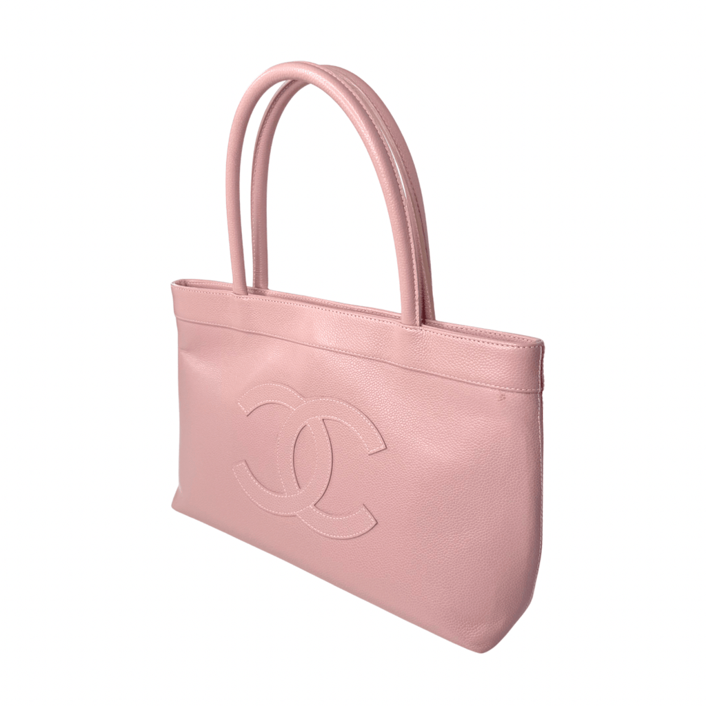 Chanel Vintage Caviar CC Shopper Tote