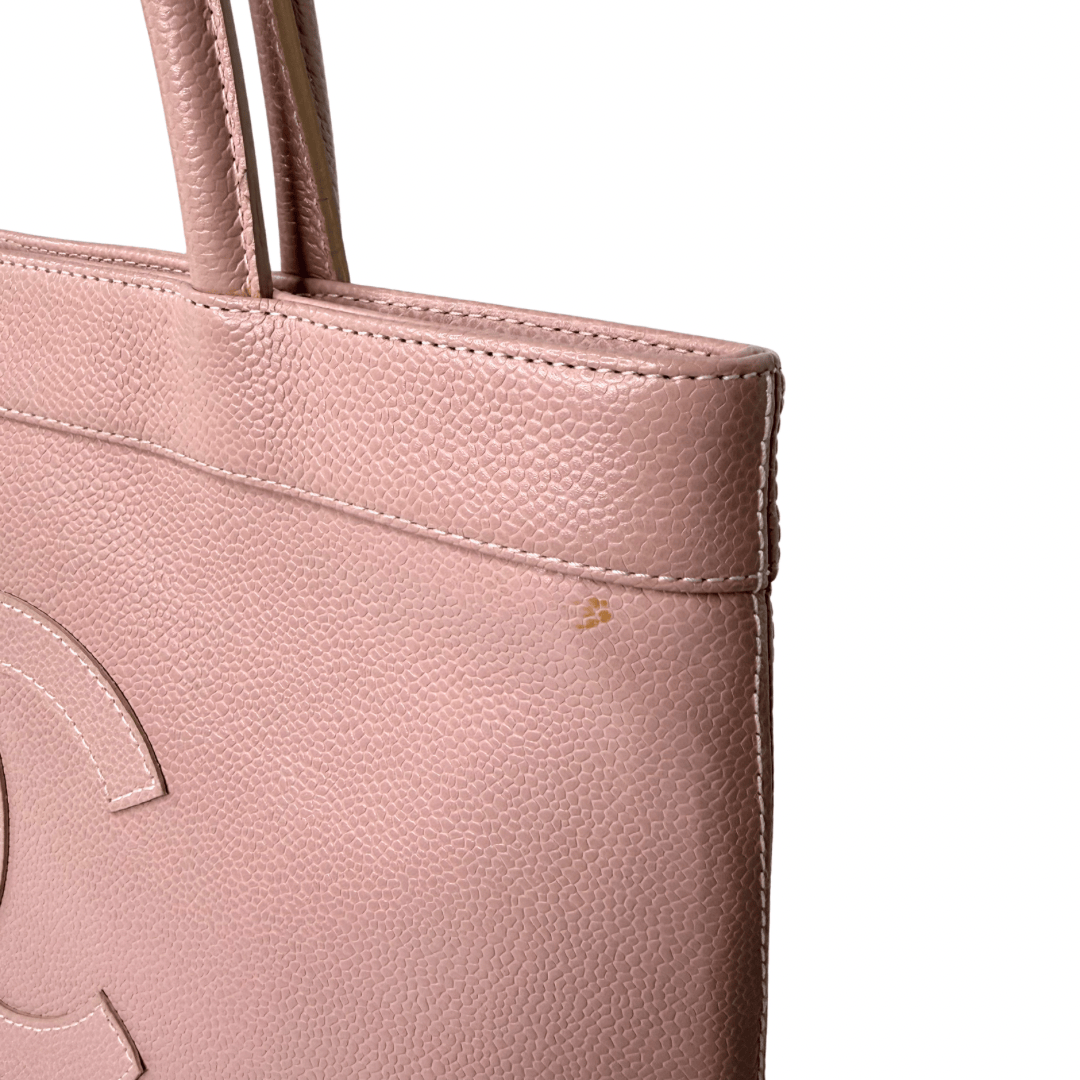 Chanel Vintage Caviar CC Shopper Tote