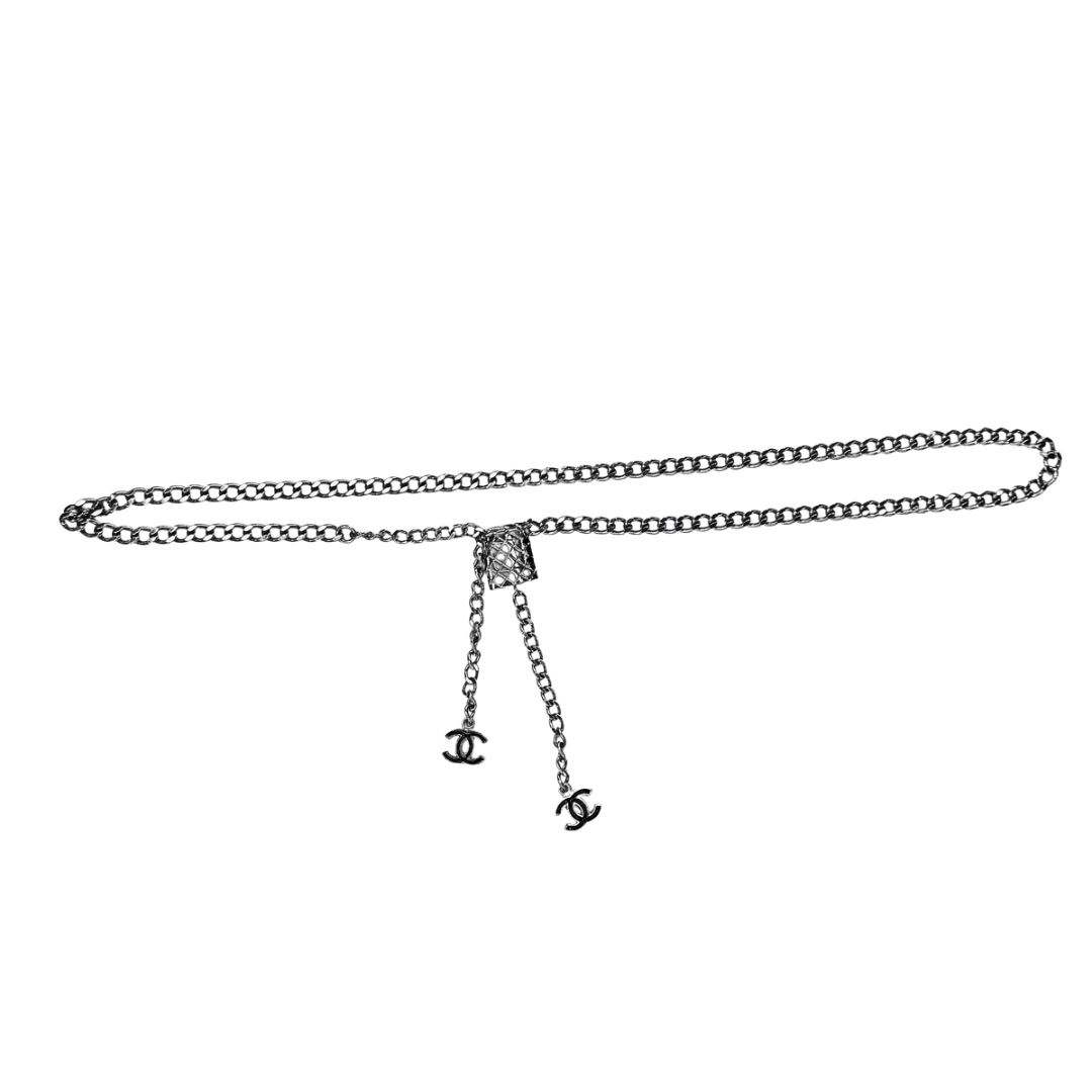 Chanel CC Silver Cambon Ligne Chain Link Belt
