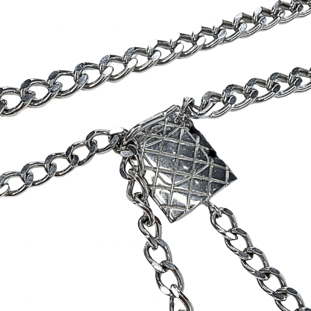 Chanel CC Silver Cambon Ligne Chain Link Belt