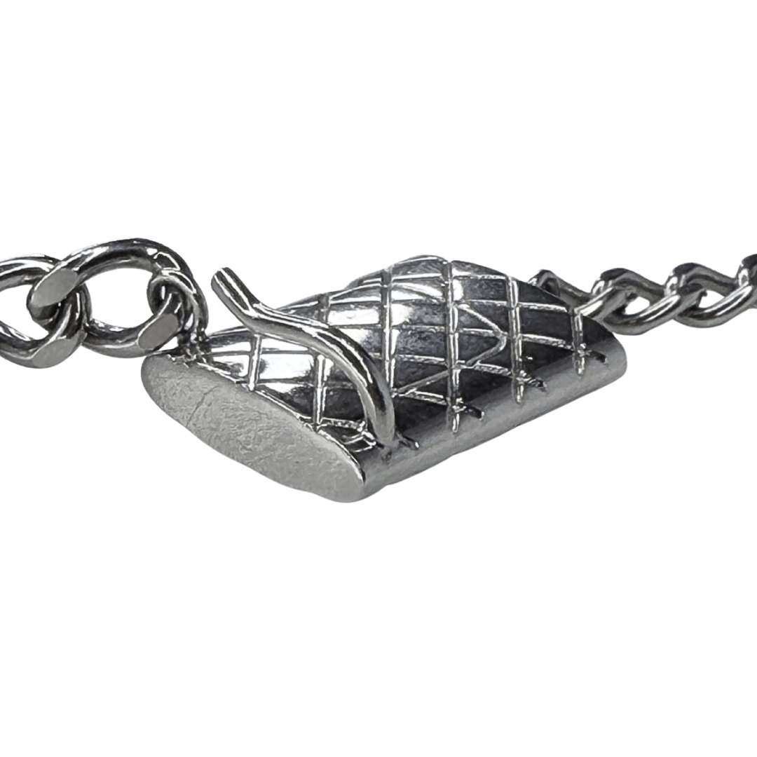 Chanel CC Silver Cambon Ligne Chain Link Belt