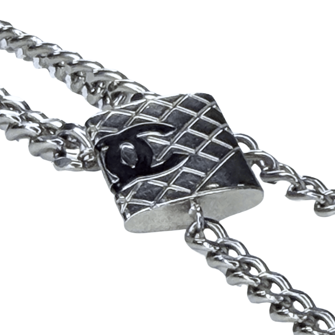Chanel CC Silver Cambon Ligne Chain Link Belt