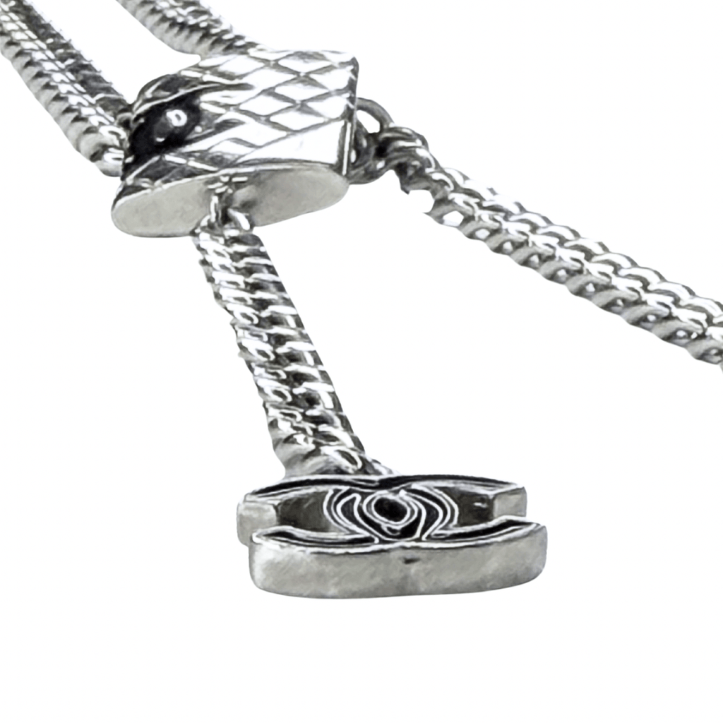 Chanel CC Silver Cambon Ligne Chain Link Belt