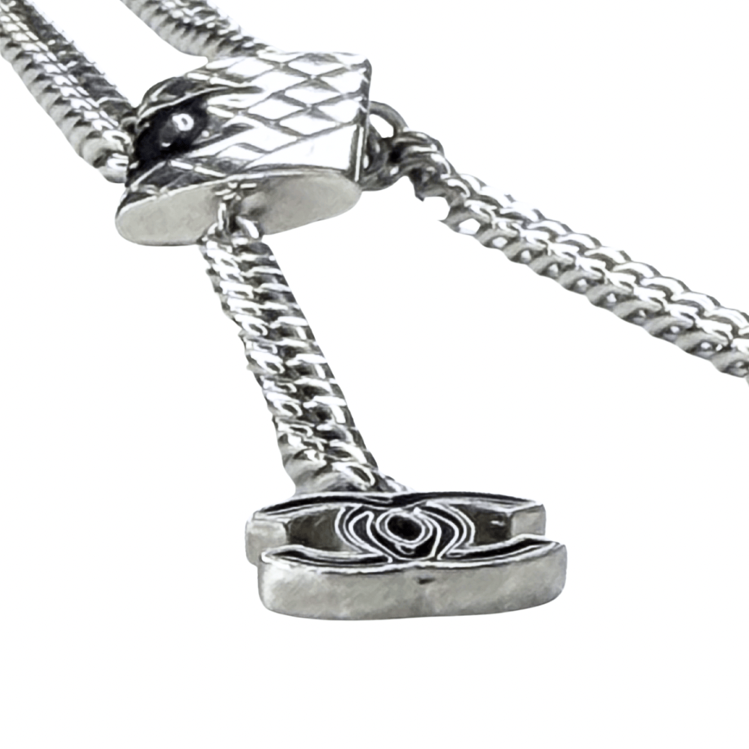 Chanel CC Silver Cambon Ligne Chain Link Belt