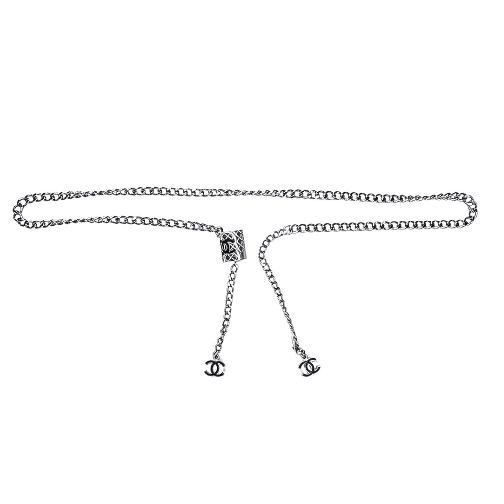 Chanel CC Silver Cambon Ligne Chain Link Belt