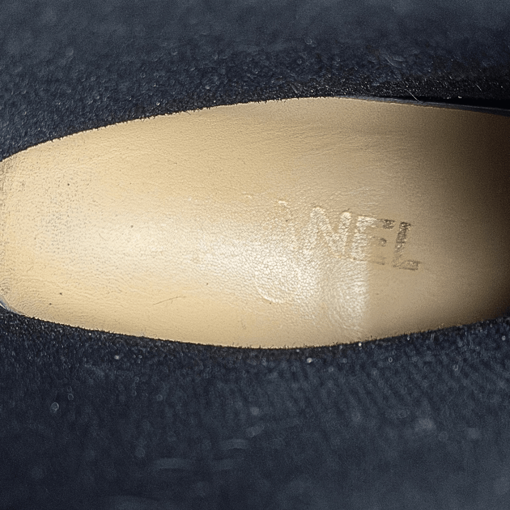 Chanel Black CC Rubber Camellia Flower Rain Boots 38