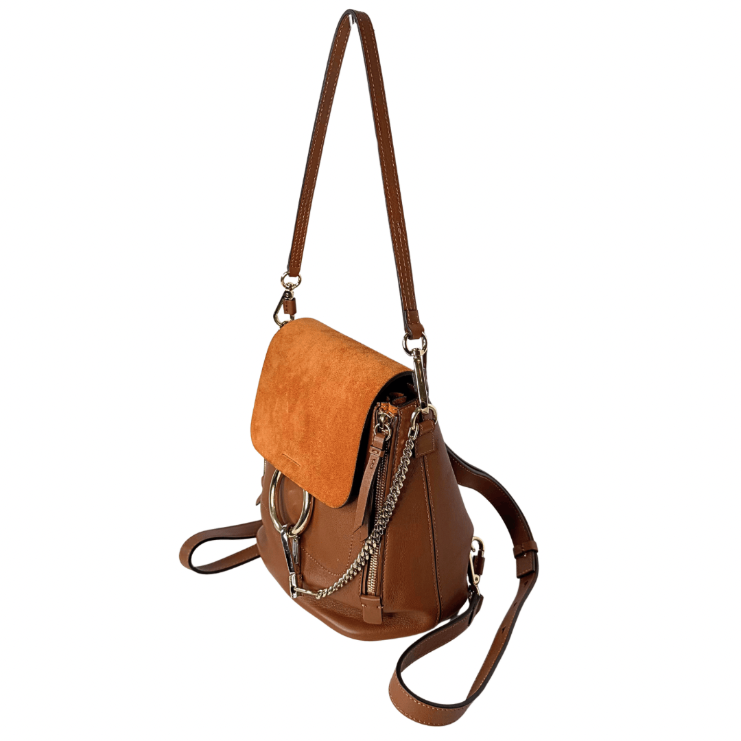 Chloe Medium Leather Faye Backpack
