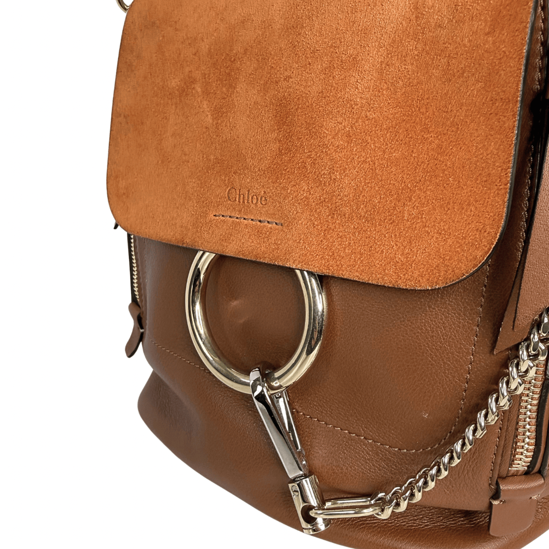 Chloe Medium Leather Faye Backpack