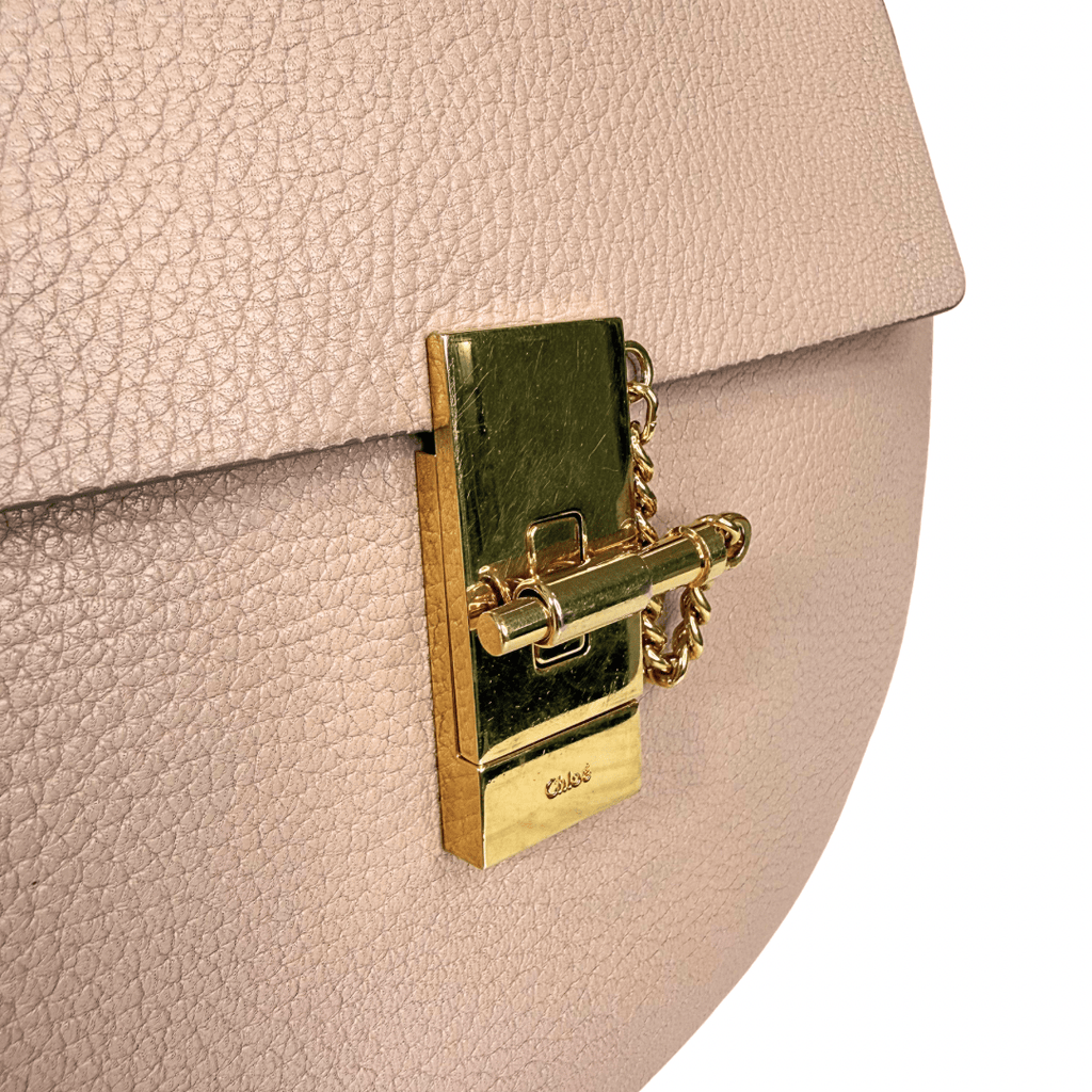 Chloe Small Pink Leather Drew Crossbody