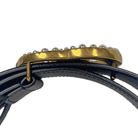 Faux Pearl Accents Leather Belt
