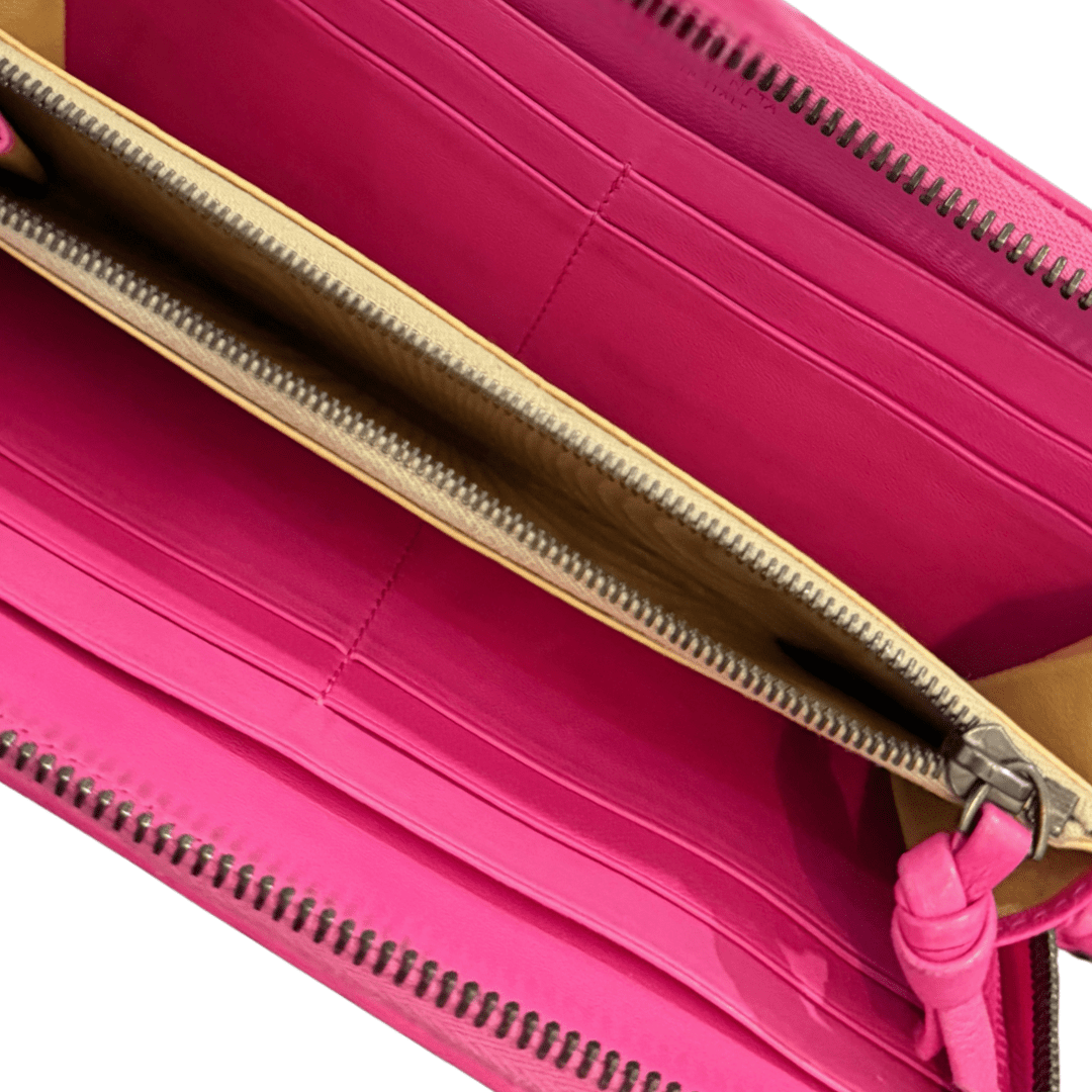 Bottega Veneta Intrecciato Zip Around Wallet