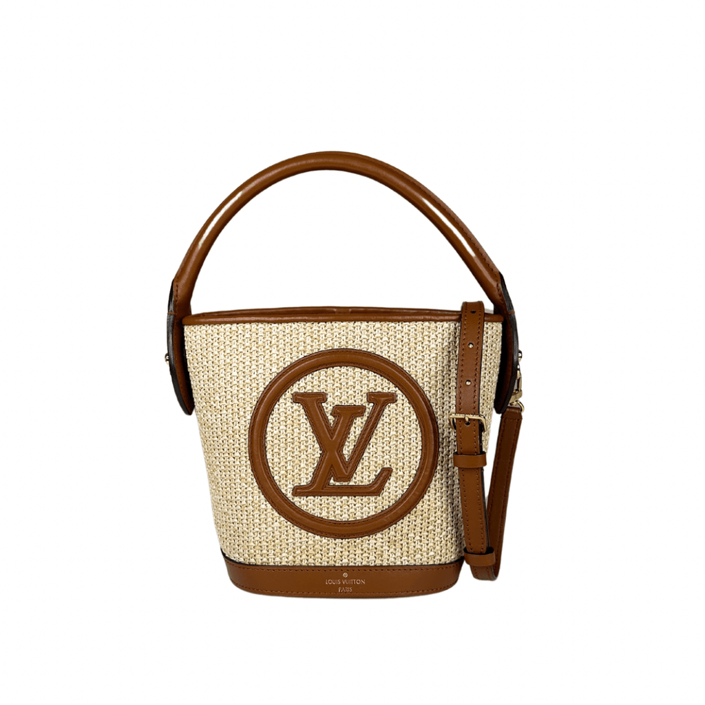 Louis Vuitton Raffia Petit Bucket Tote