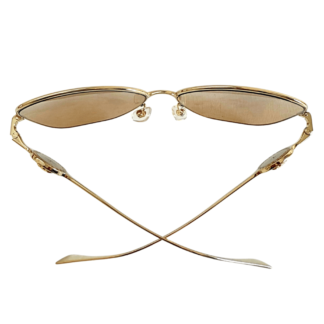 Versace Gold Frame Mirror Sunglasses