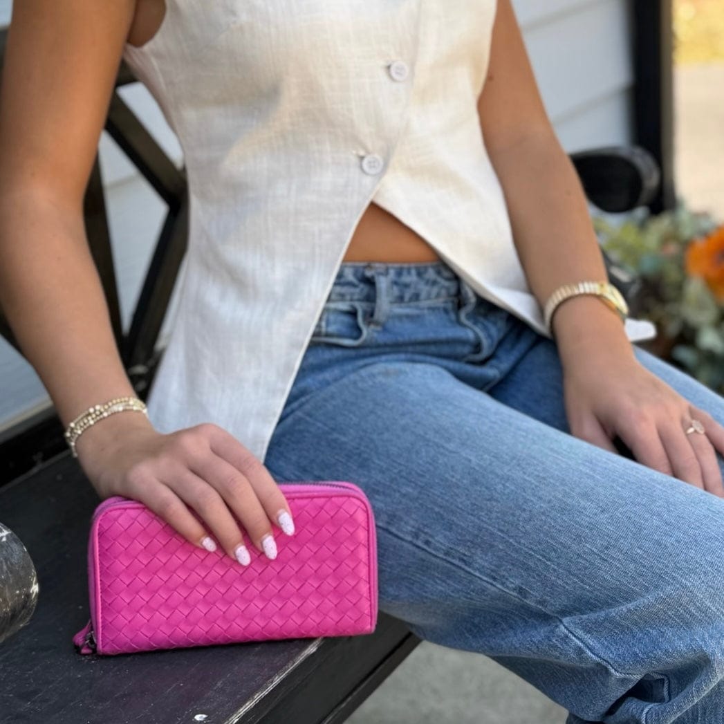 Bottega Veneta Intrecciato Zip Around Wallet