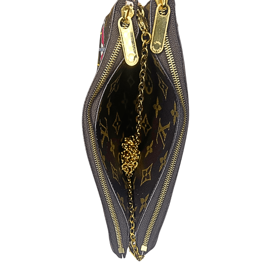 Louis Vuitton Monogram Big Wheel Double Zip Pochette