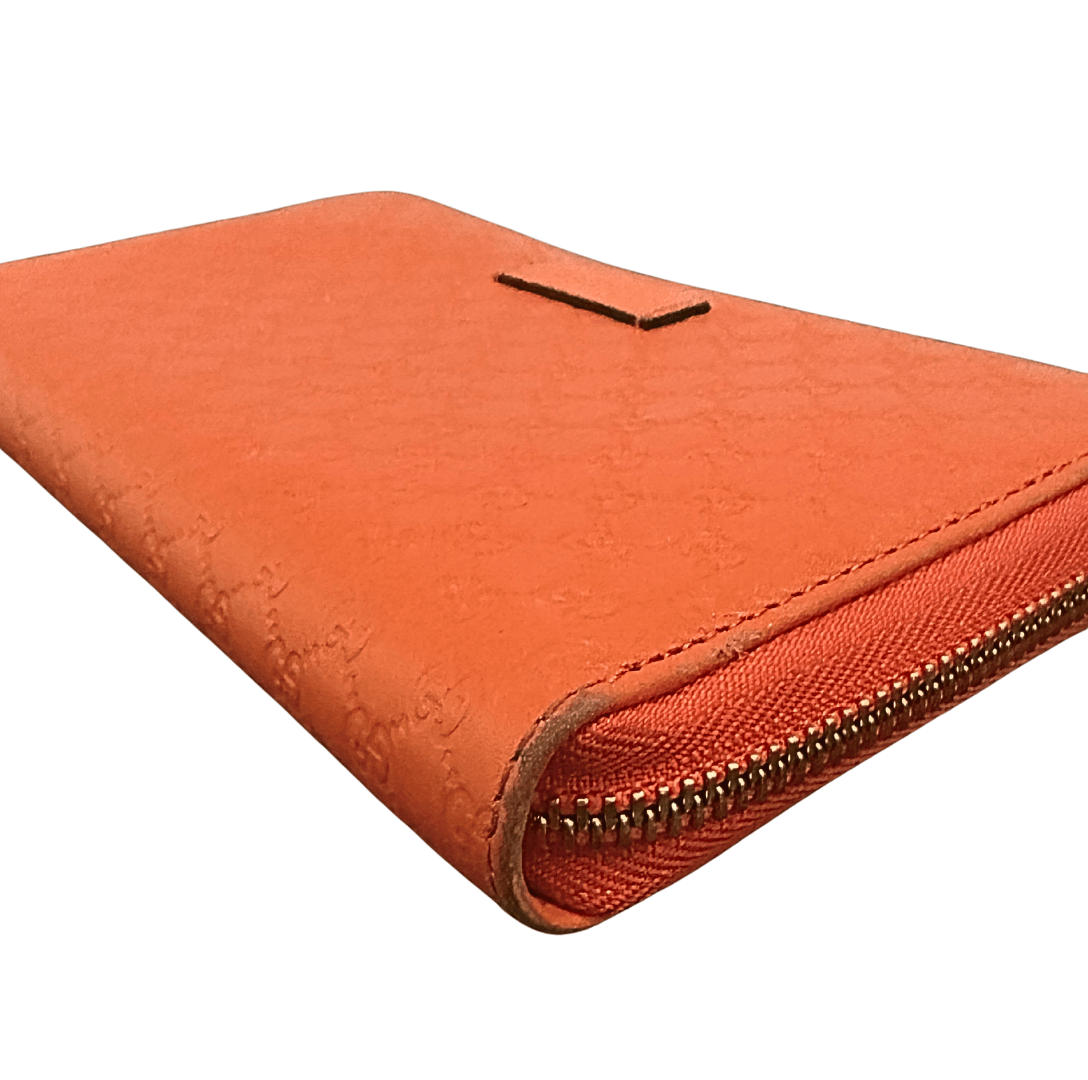 Gucci Micro GG Leather Continental Zip Wallet