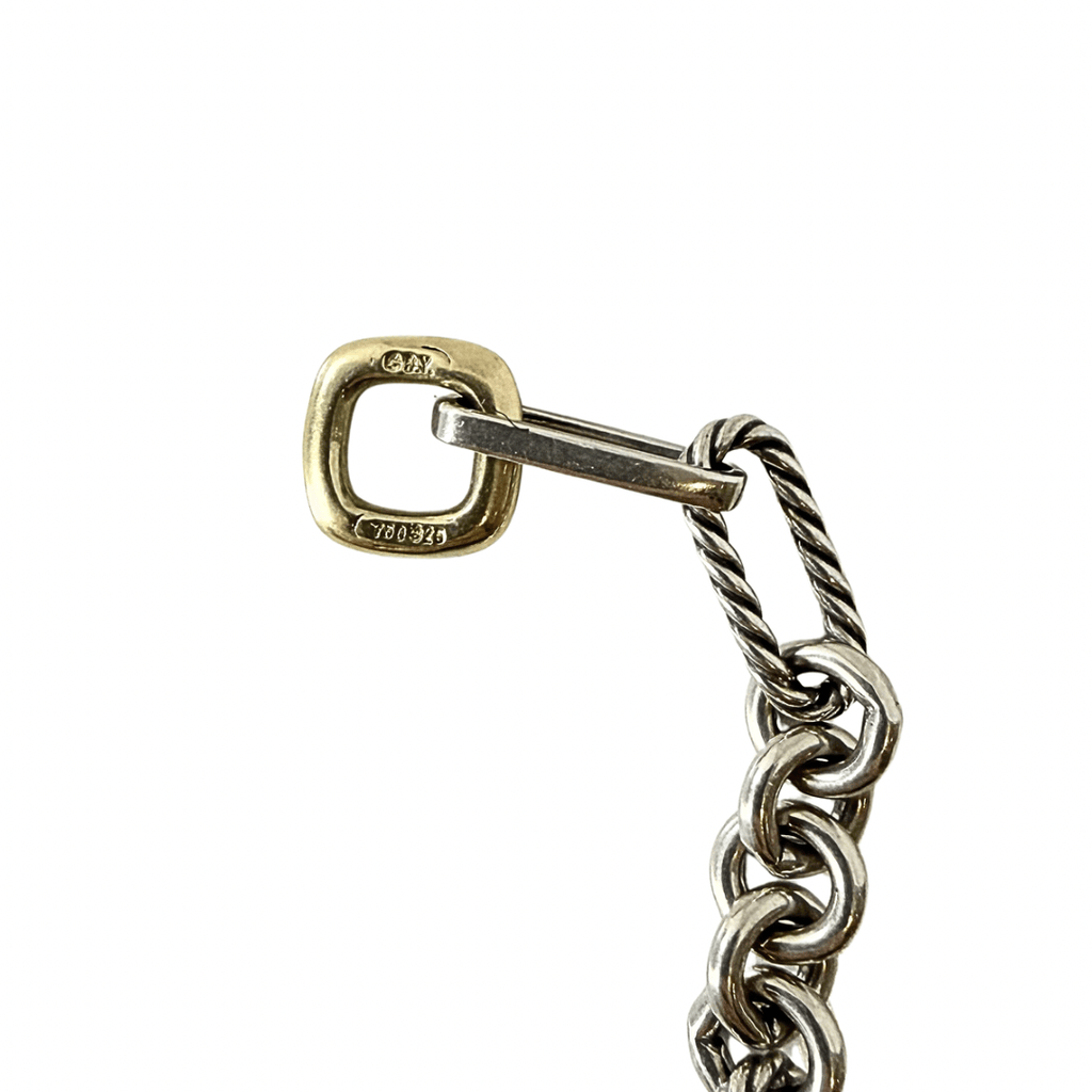 David Yurman Two-Tone Figaro Chain Toggle Necklace