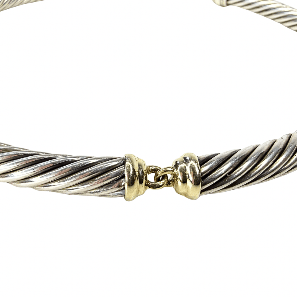 David Yurman Two-Tone Metro Cable Collar Necklace