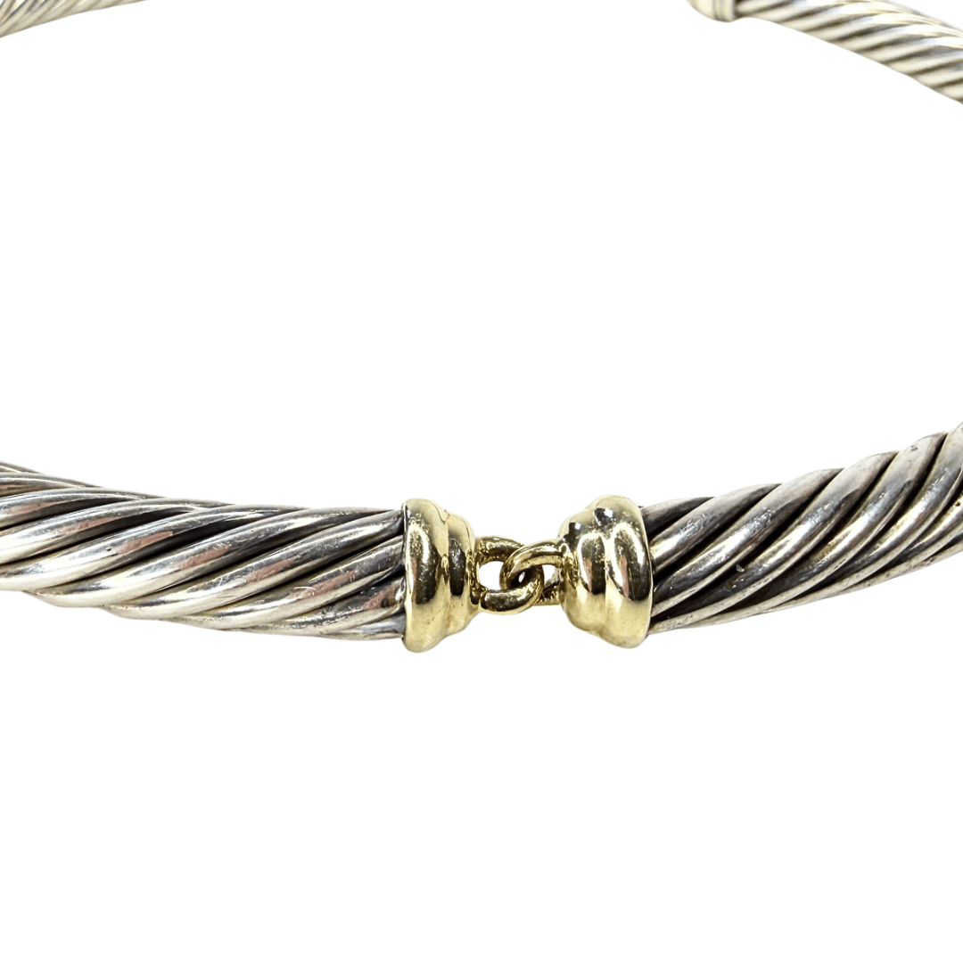 David Yurman Two-Tone Metro Cable Collar Necklace