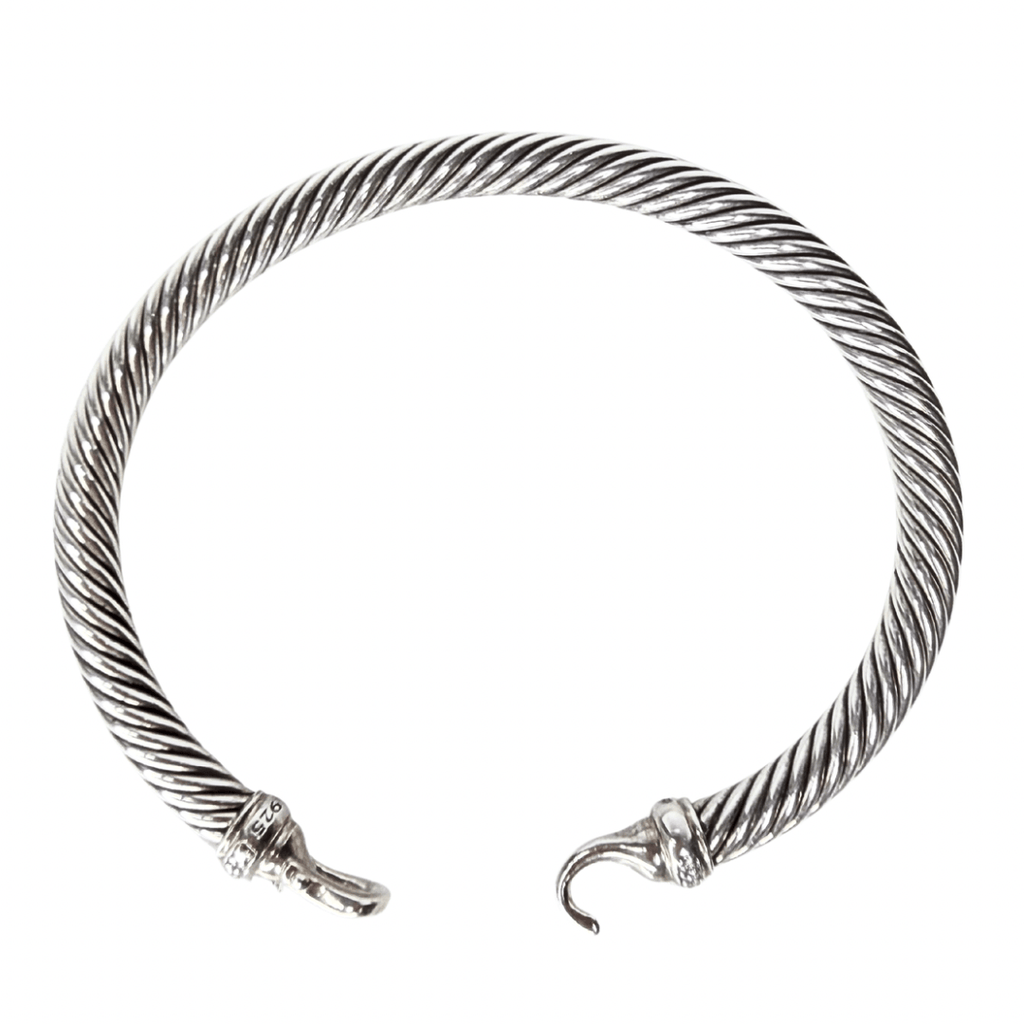 David Yurman Diamond Buckle Classic Cable Bracelet