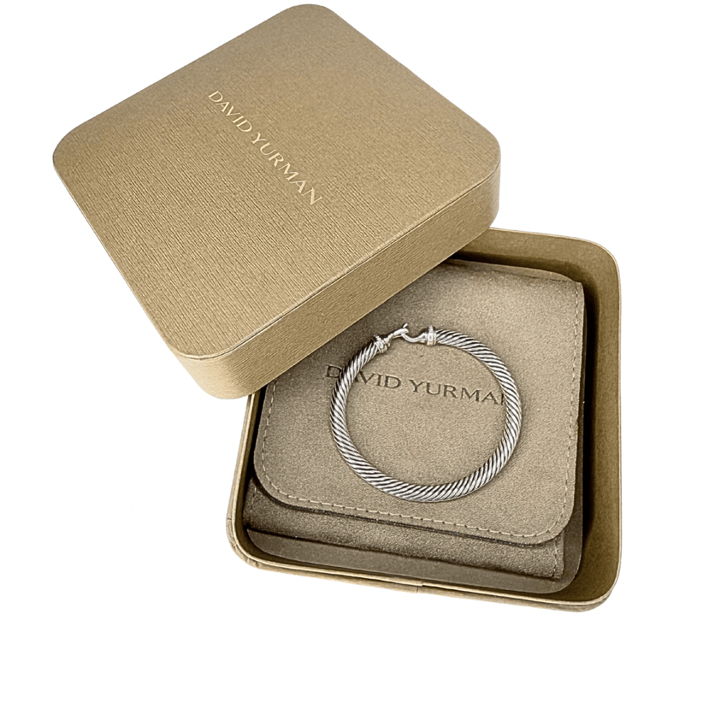 David Yurman Diamond Buckle Classic Cable Bracelet