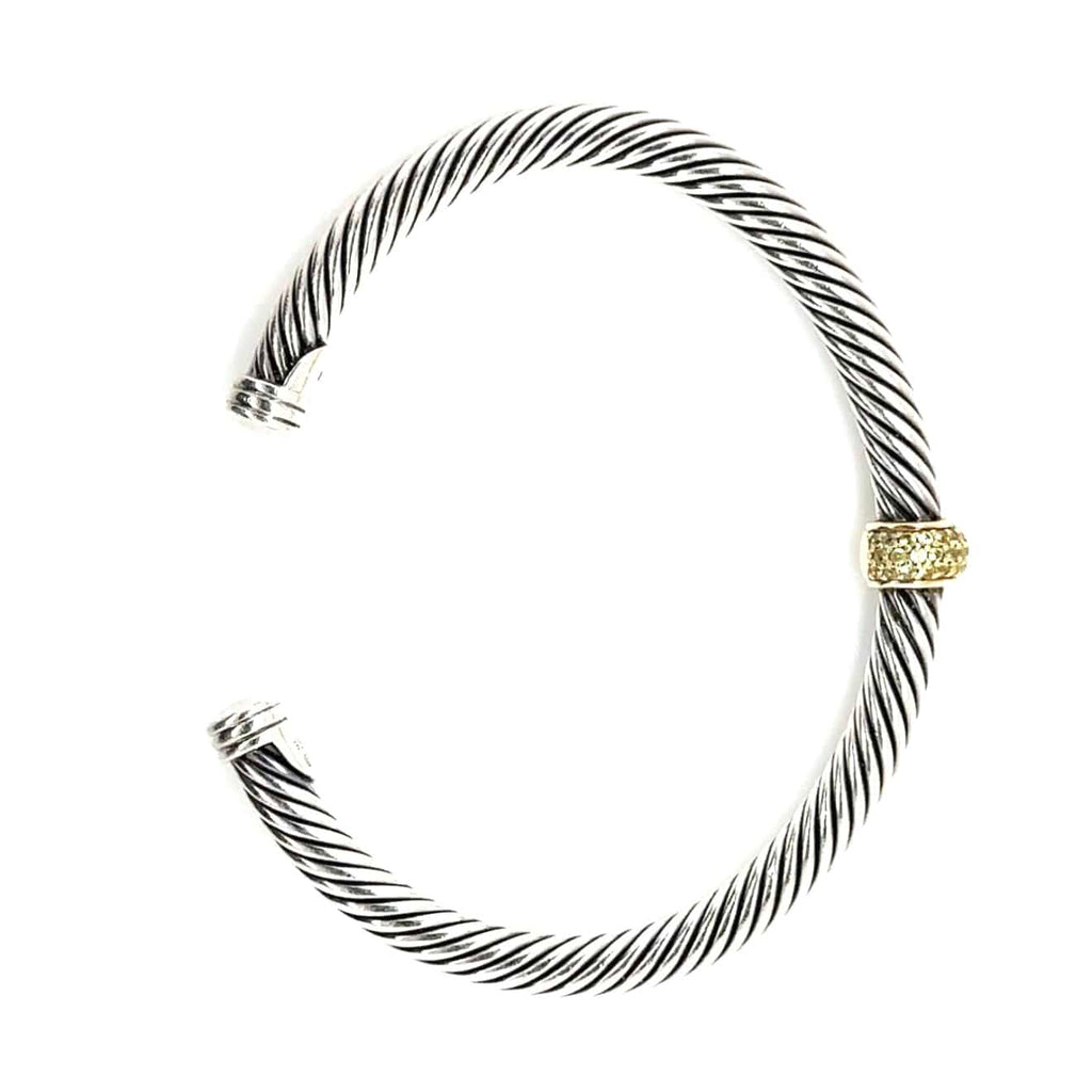 David Yurman Classic Cable Yellow Sapphire Station Bracelet