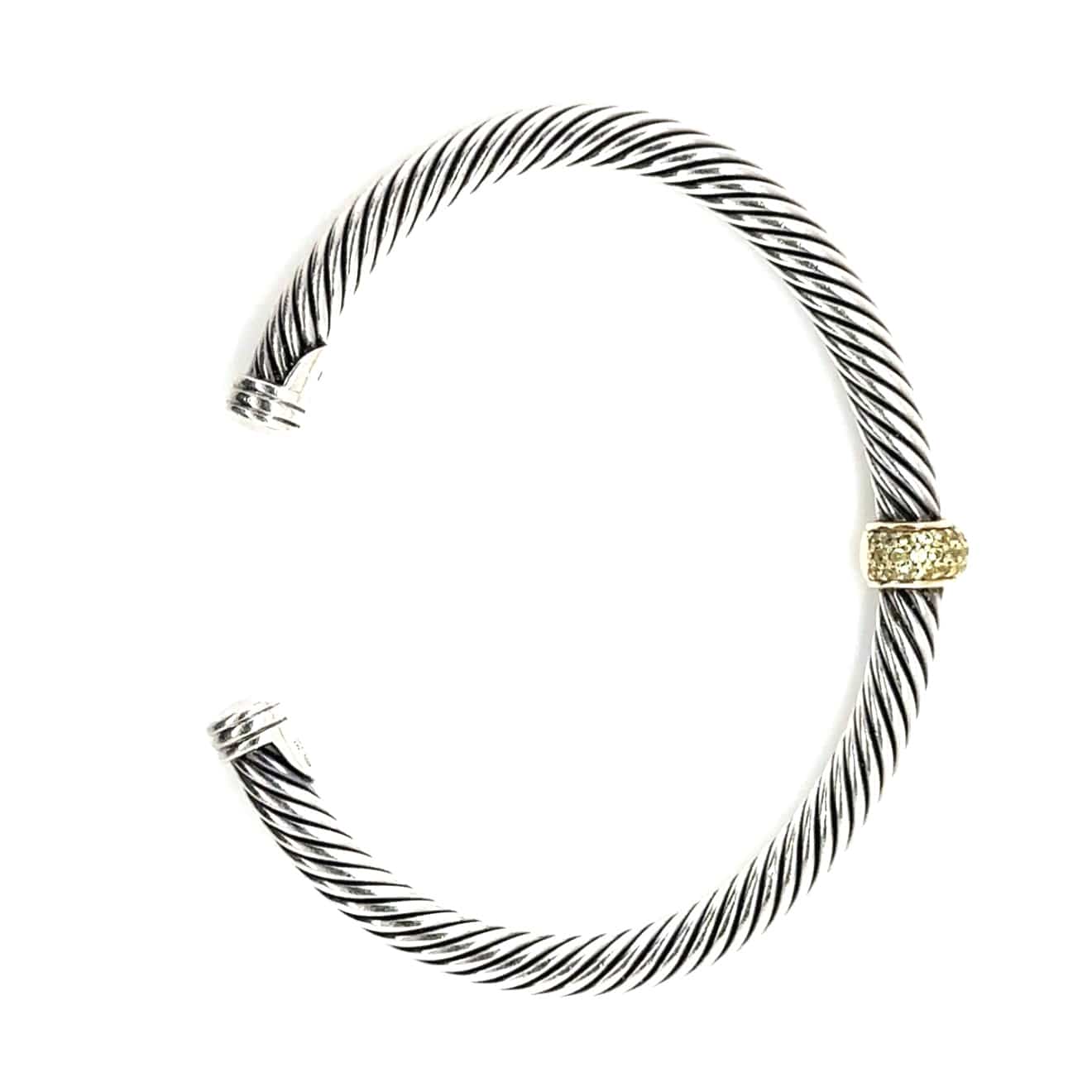 David Yurman Classic Cable Yellow Sapphire Station Bracelet
