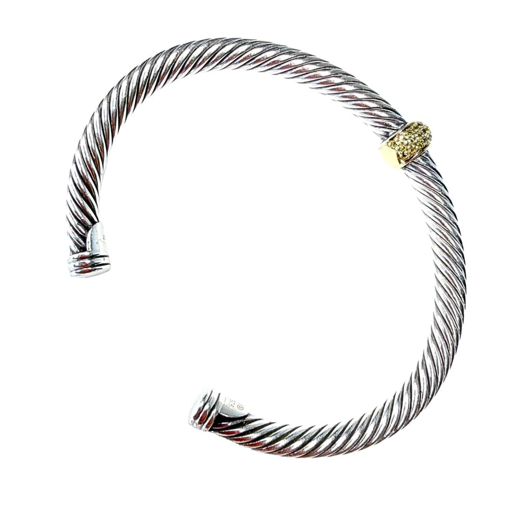 David Yurman Classic Cable Yellow Sapphire Station Bracelet