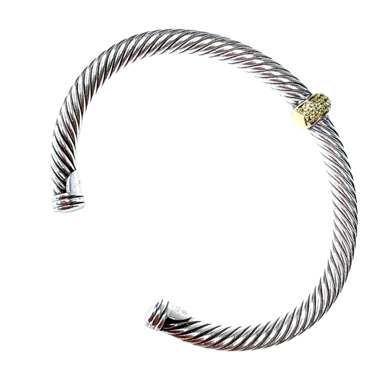 David Yurman Classic Cable Yellow Sapphire Station Bracelet