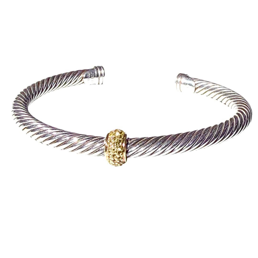 David Yurman Classic Cable Yellow Sapphire Station Bracelet