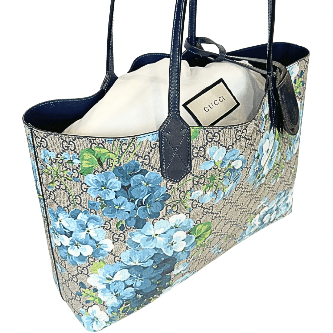 Gucci GG Supreme Reversible Blooms Tote