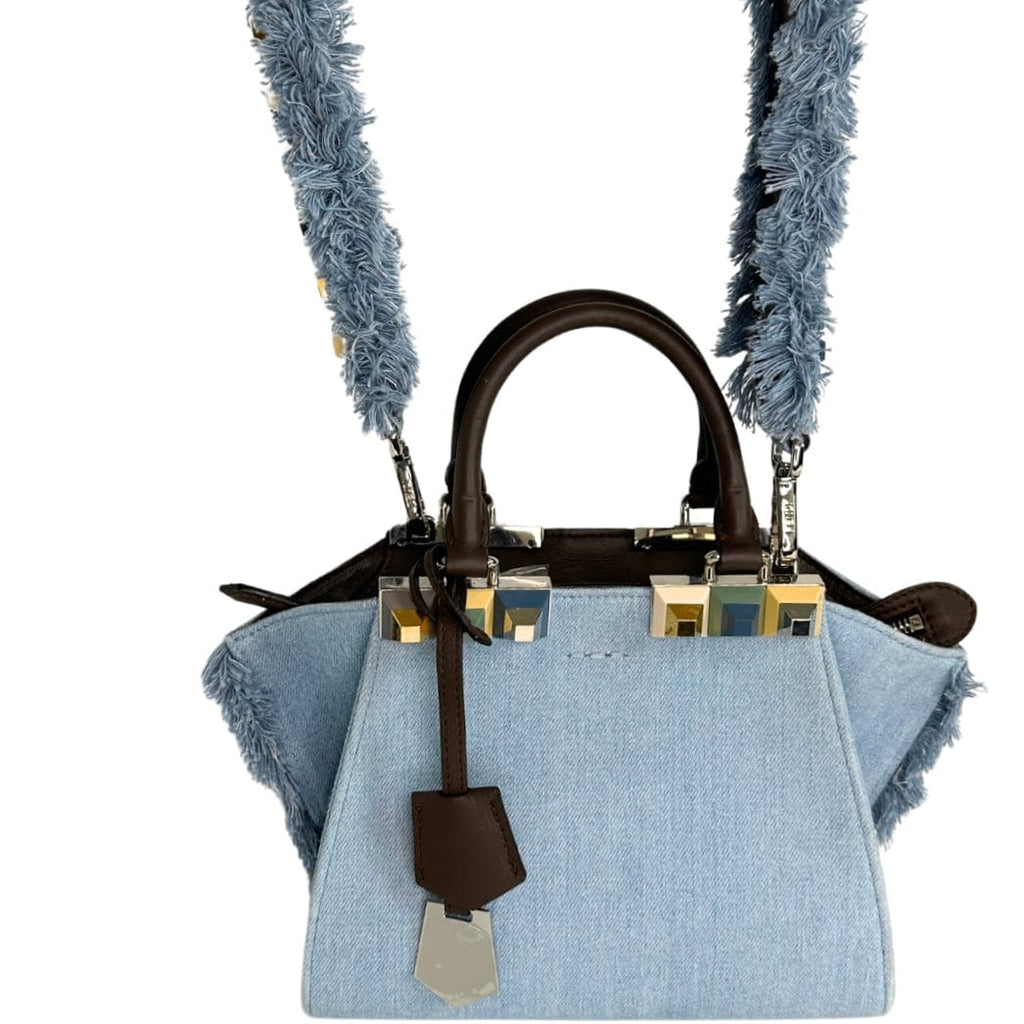 Fendi Mini 3Jours Denim Tote