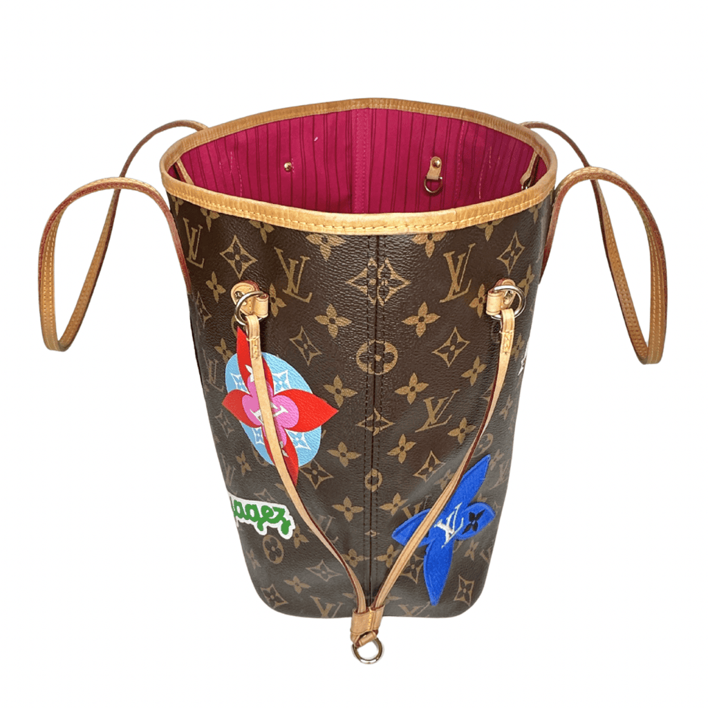 Louis Vuitton Monogram Neverfull MM Patches Tote w/ Pouch