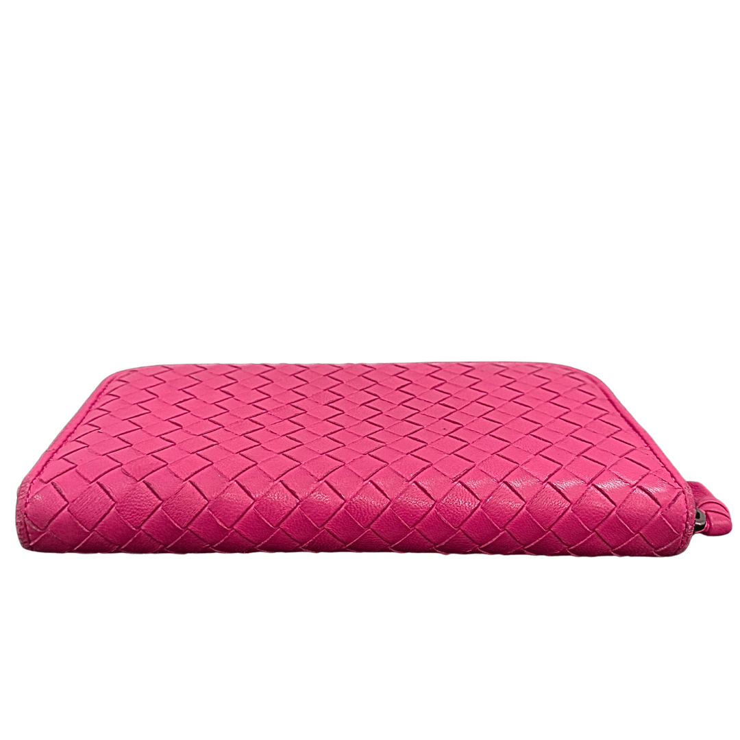 Bottega Veneta Intrecciato Zip Around Wallet