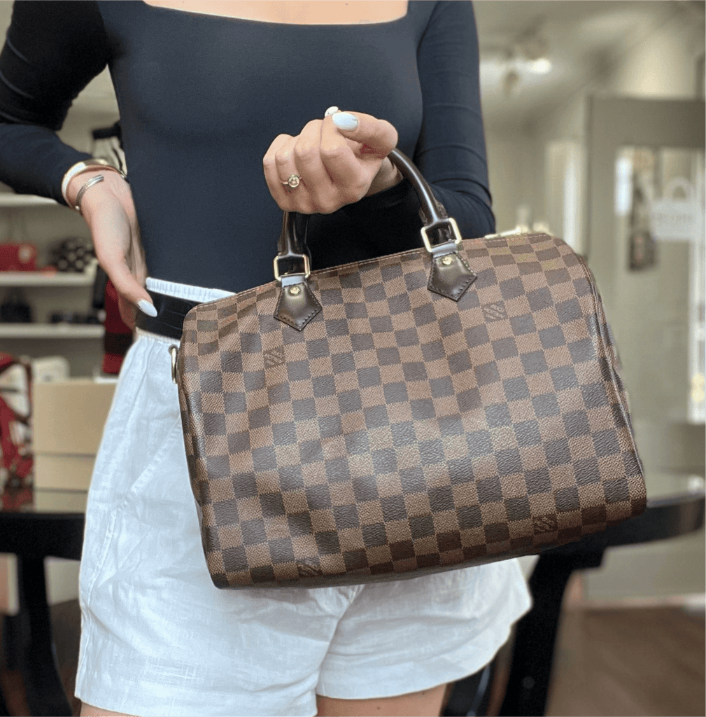 Louis Vuitton Damier Ebene Speedy 35 Bandouliere