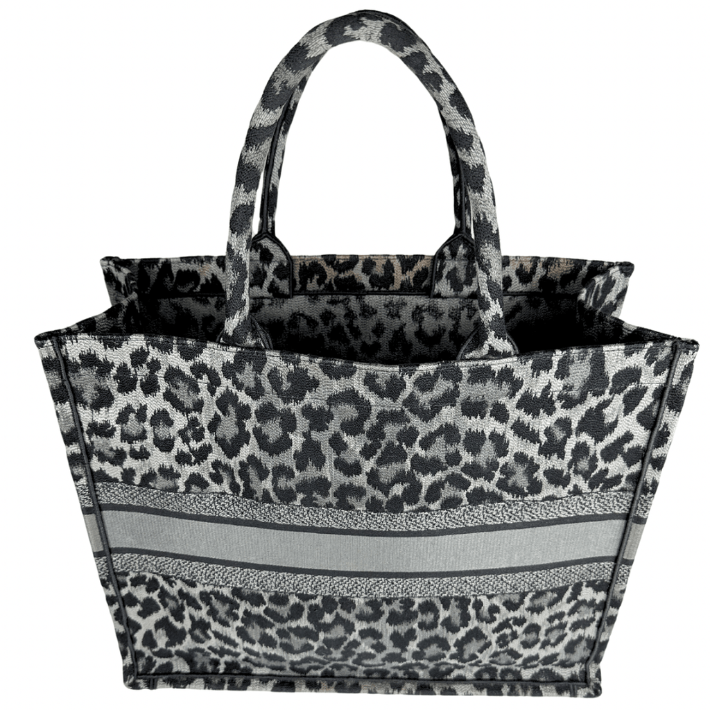 Christian Dior Large Mizza Leopard Print Book Tote