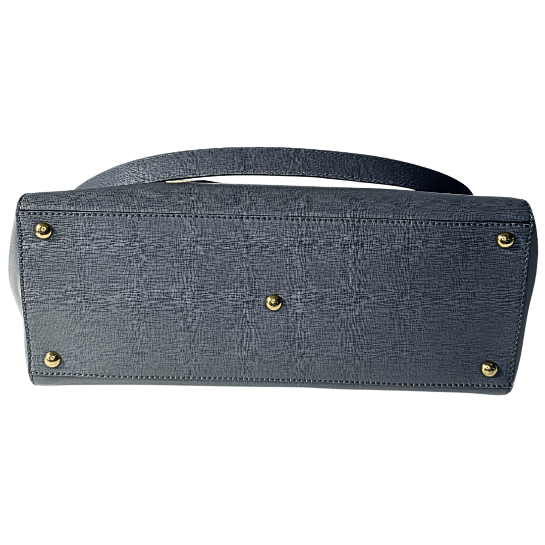 Fendi Gray Saffiano 2Jours Tote