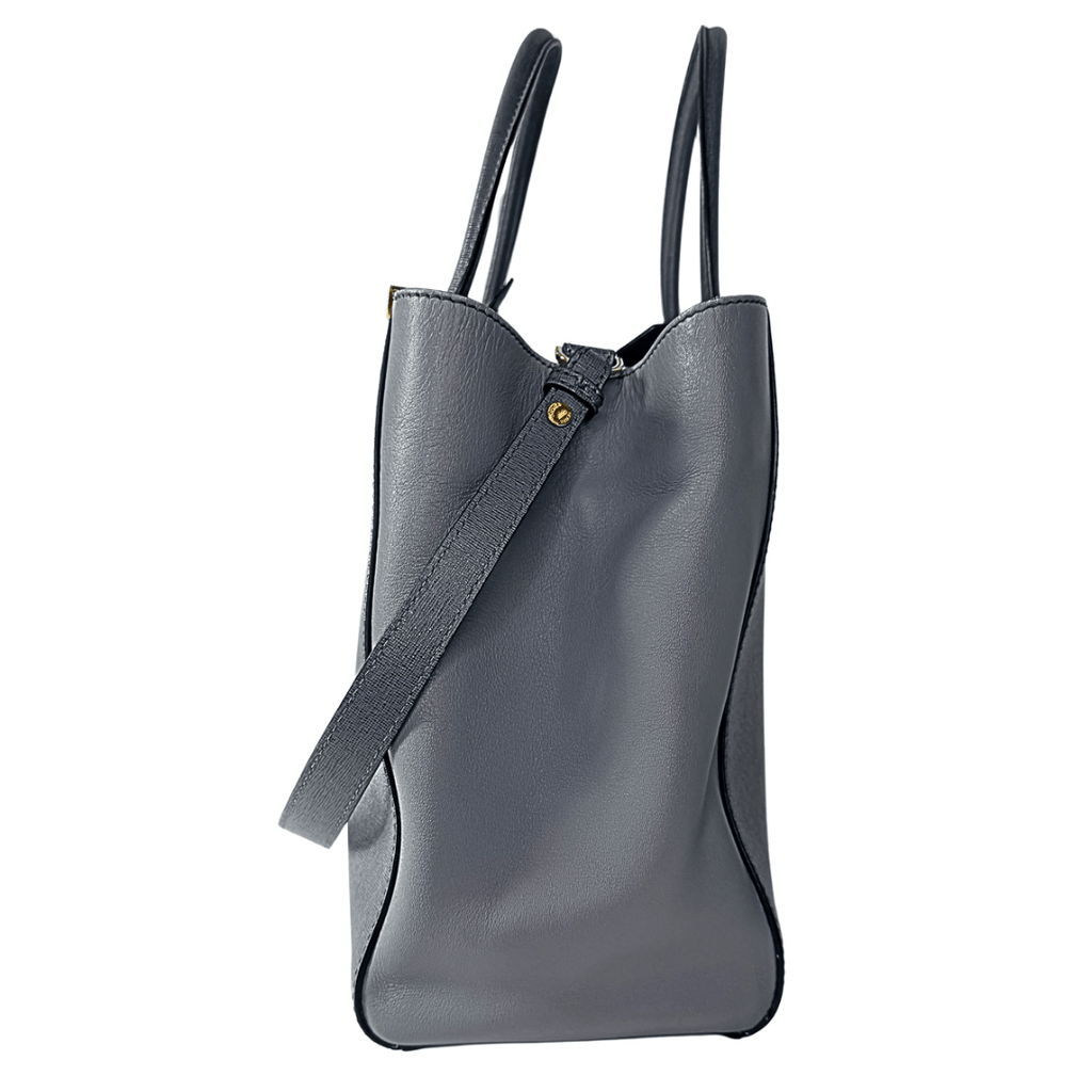 Fendi Gray Saffiano 2Jours Tote