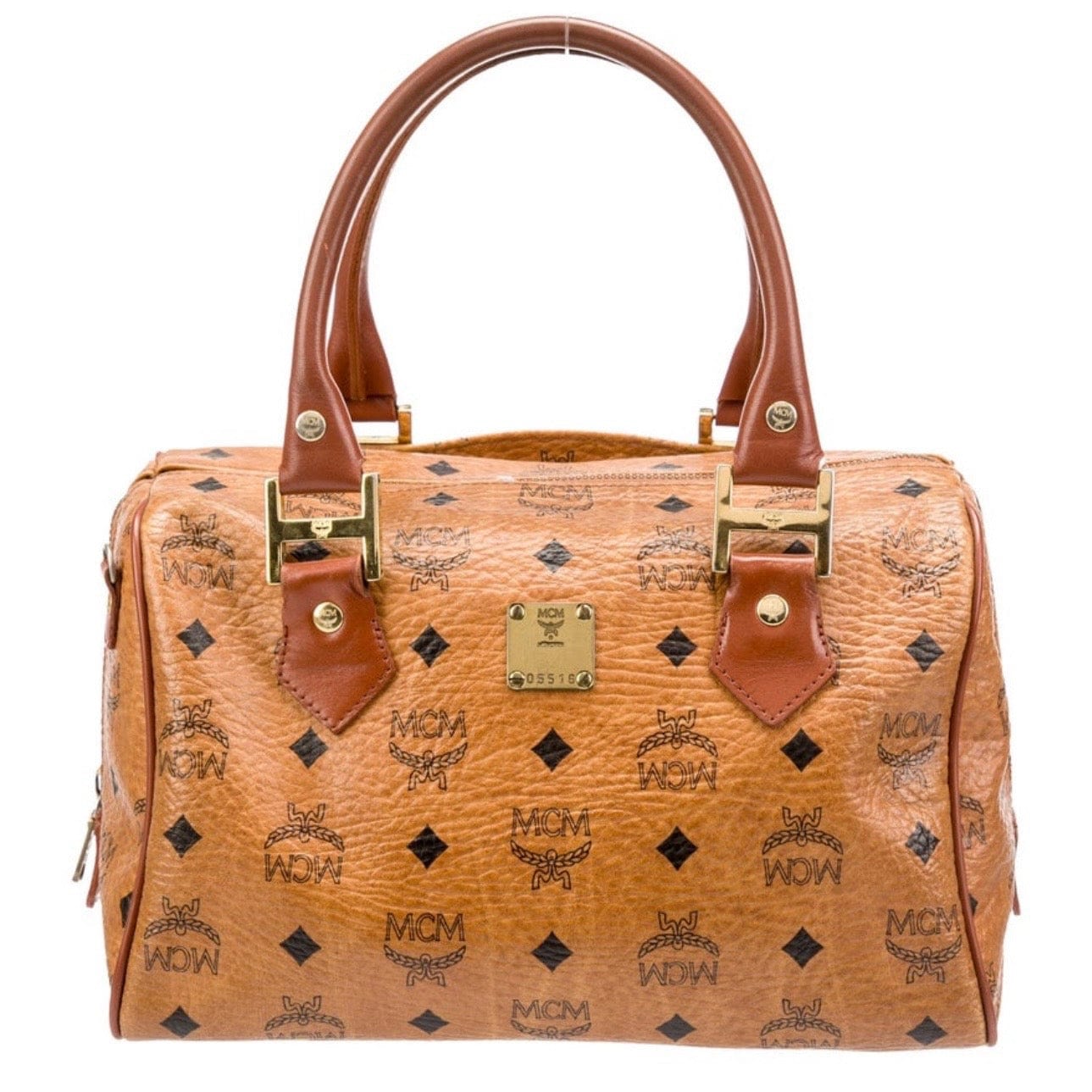 MCM Small Signature Boston Bag