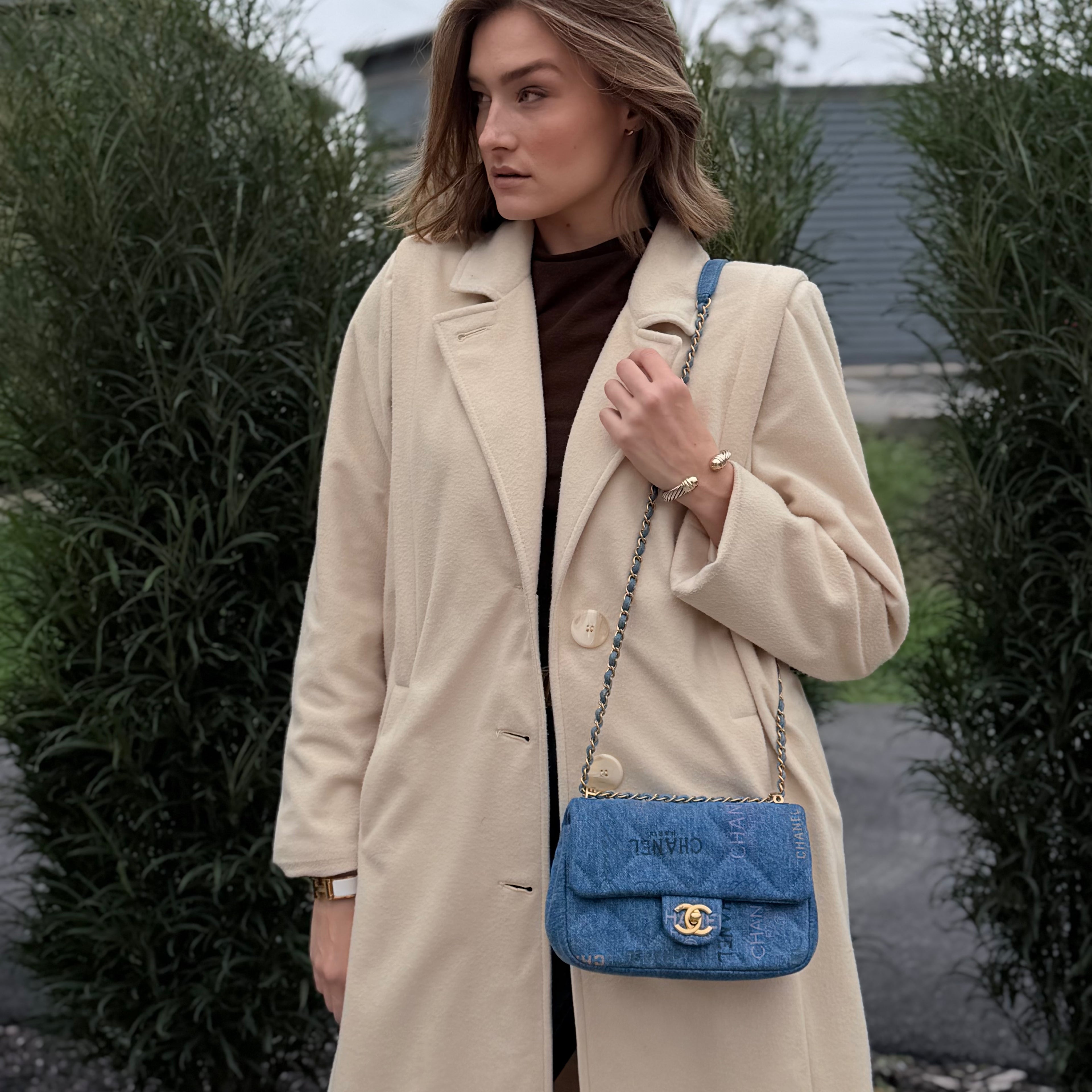 Chanel Denim Quilted Mini Denim Mood Rectangular Flap