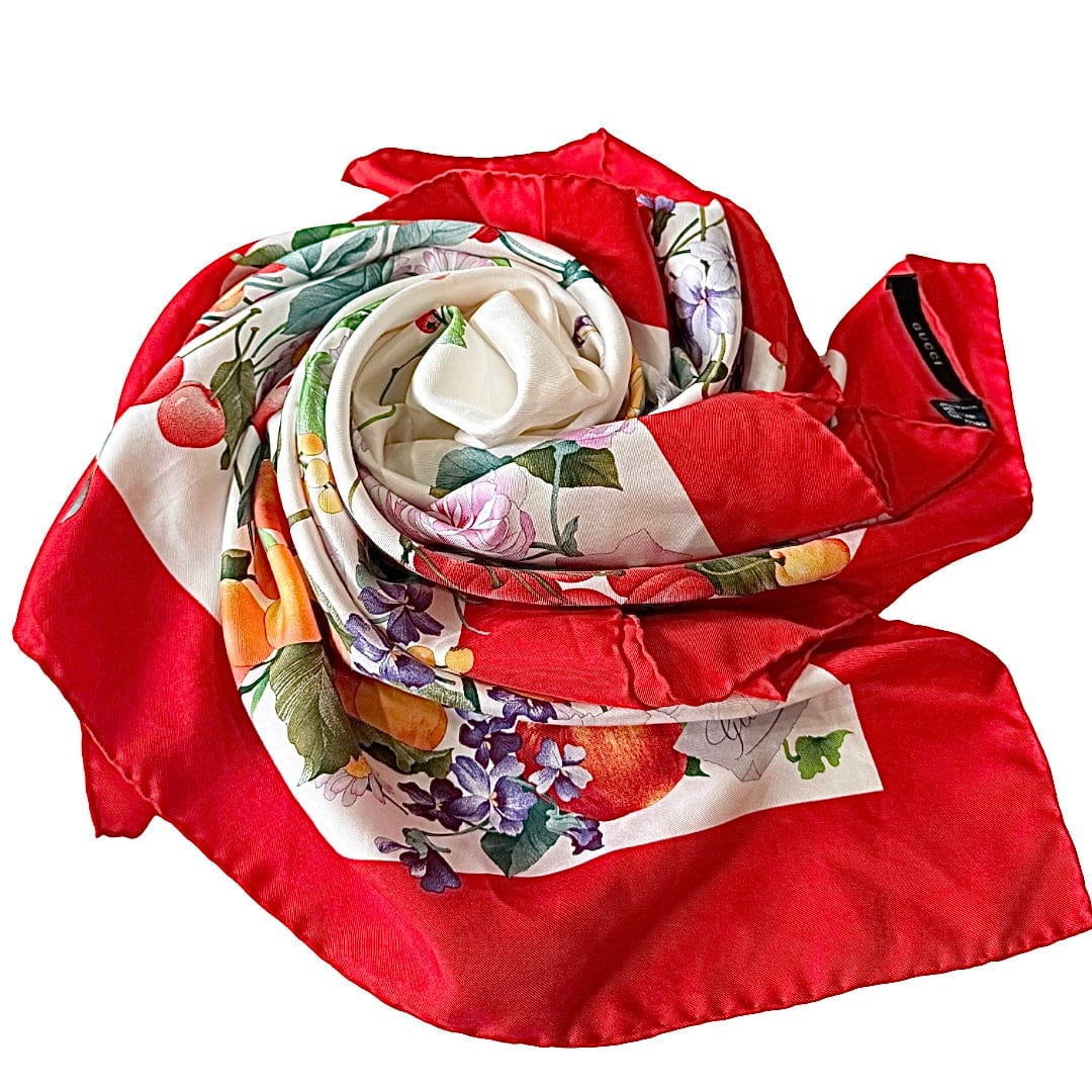 Gucci Silk Floral Scarf