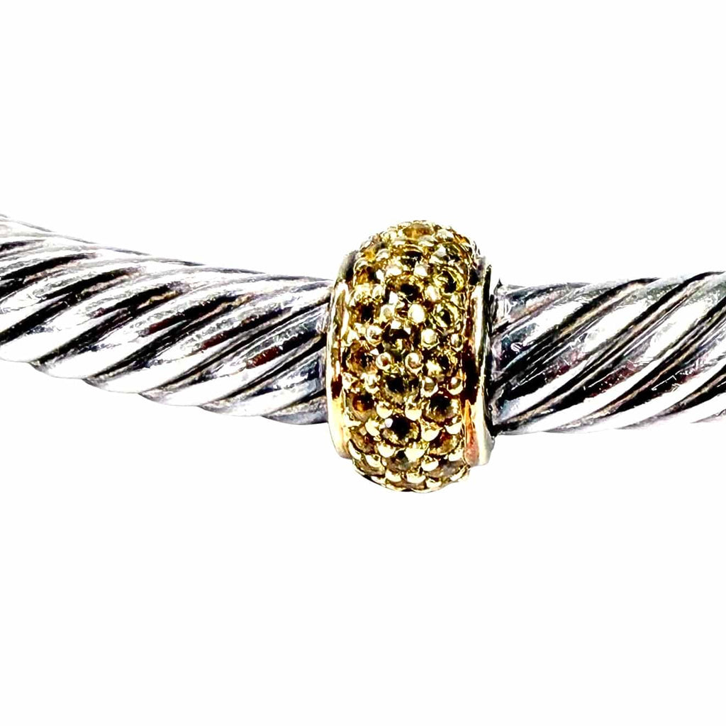 David Yurman Classic Cable Yellow Sapphire Station Bracelet