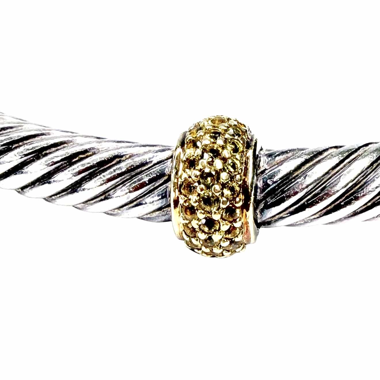 David Yurman Classic Cable Yellow Sapphire Station Bracelet