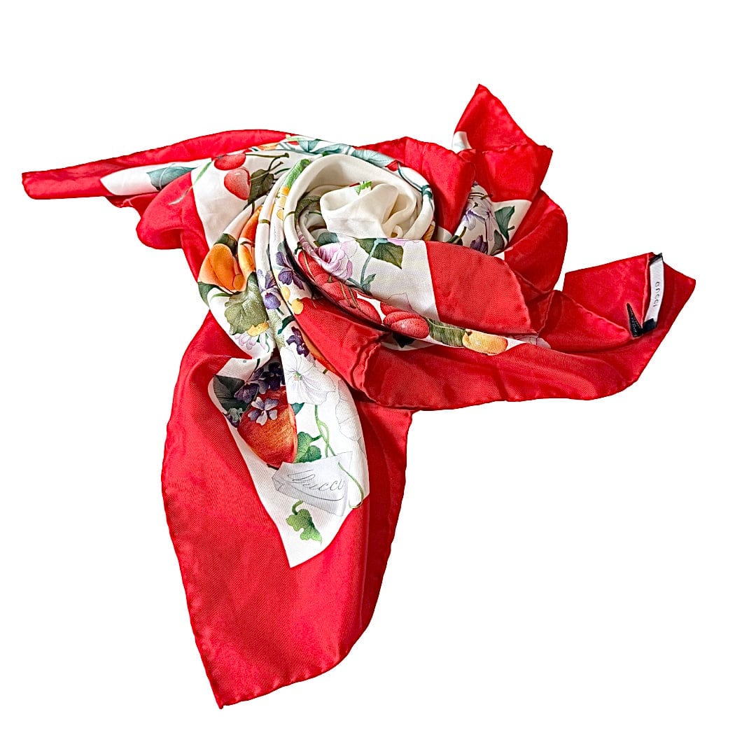 Gucci Silk Floral Scarf