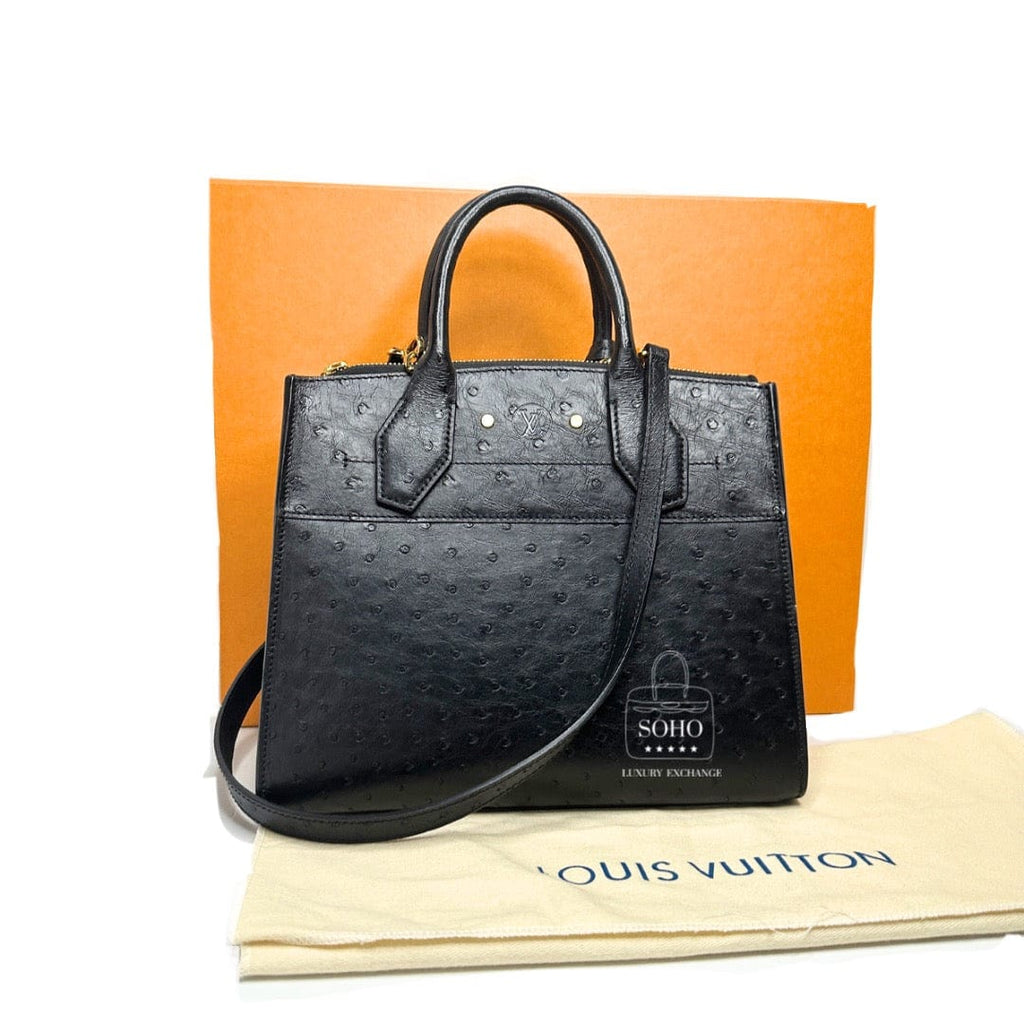 Louis Vuitton Ostrich City Steamer PM Bag
