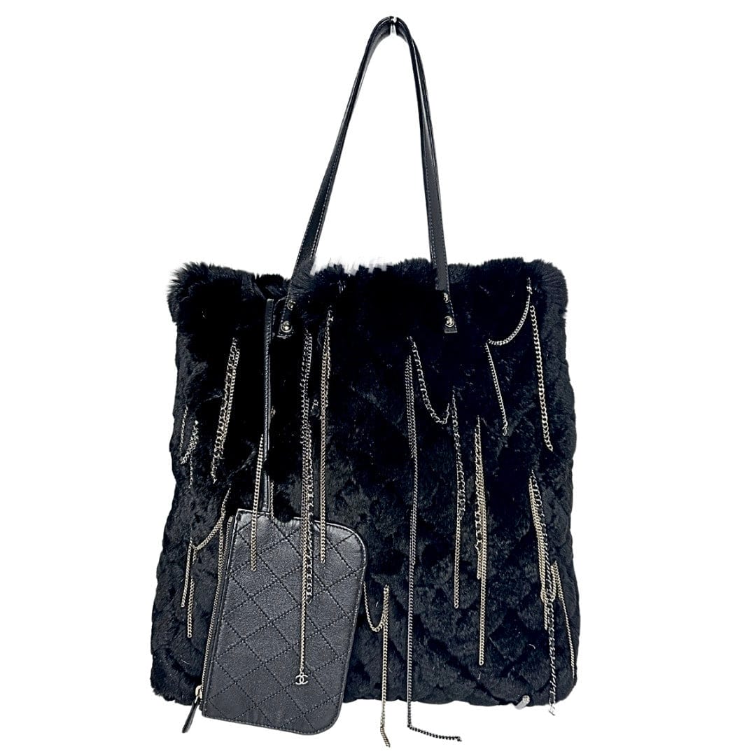 Chanel Orylag Fur Chain Shopping Bag